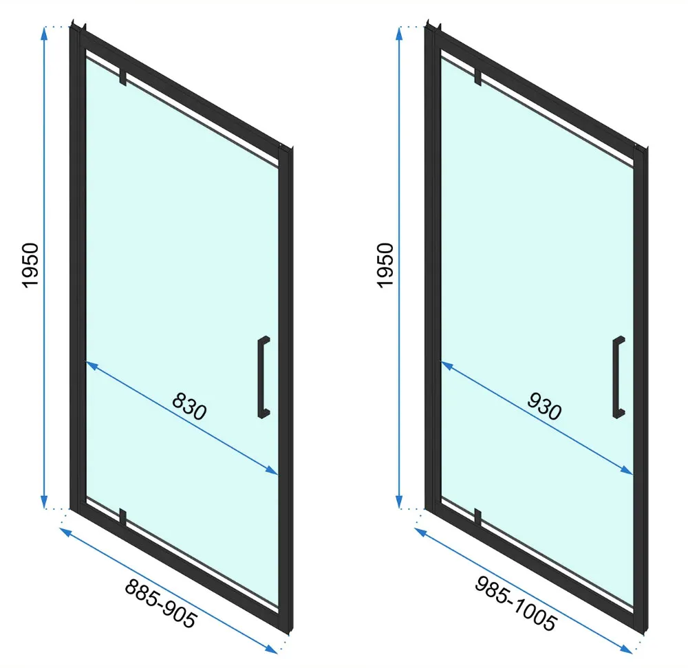 Cabina dus REA Rapid Swing Crom Usa:90 x Perete:100 7