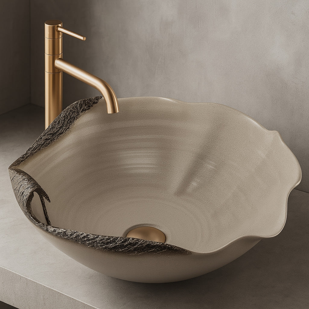 Lavoar ceramic pentru blat REA HM-22 Handmade ART 6