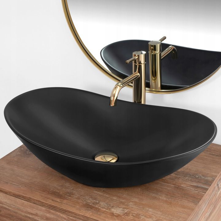 Lavoar pentru blat Rea Royal 60 Black Mat 5