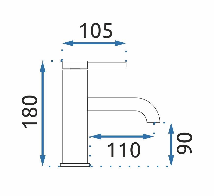 Baterie pentru baie Rea Spot Gold low 5