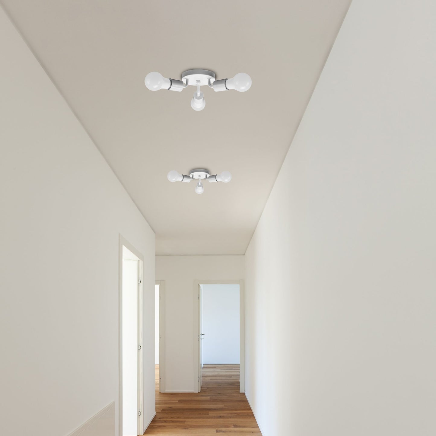 Triplă plafoniera metalica alba APP702-3C 5