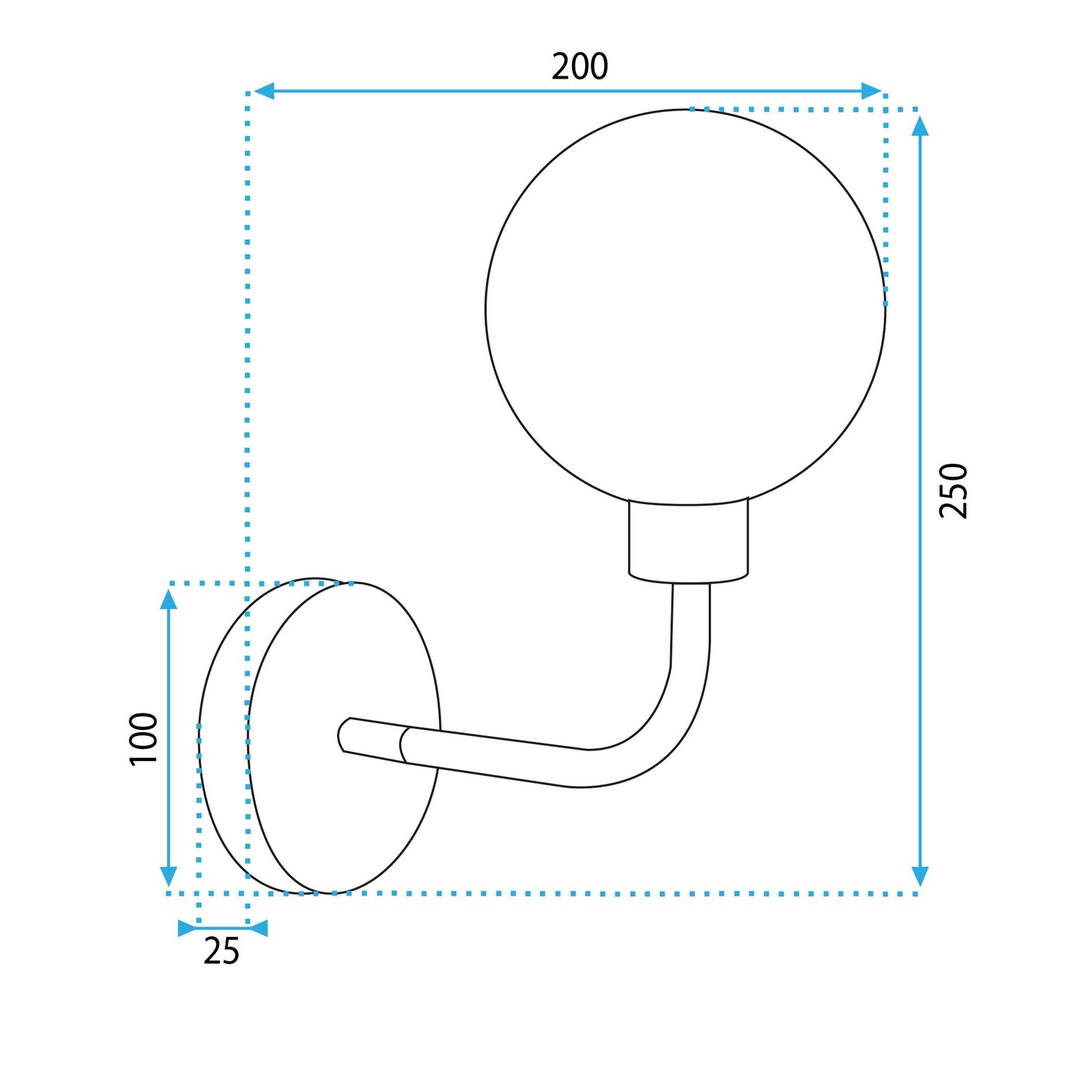 Lampa de perete APP1301-1W Black Gold 6