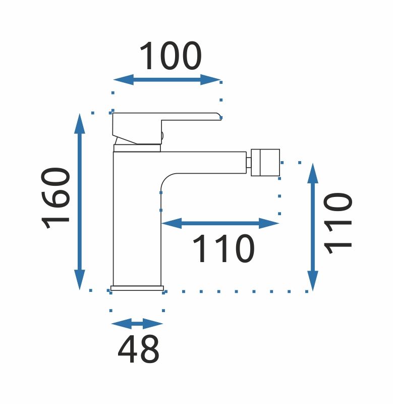 Baterie bideu Rea Bloom White chrom 5