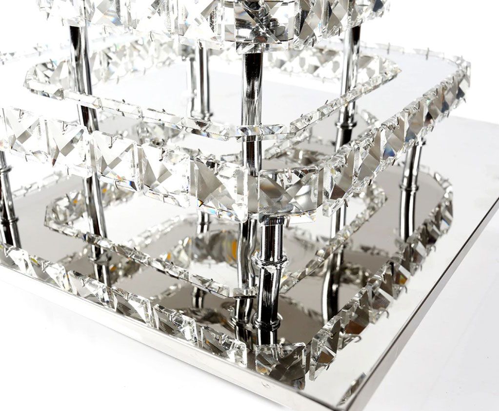 Plafoniera din cristal Plafond LED 24W Square APP409-C APP410-C Alb cald 3000K 15