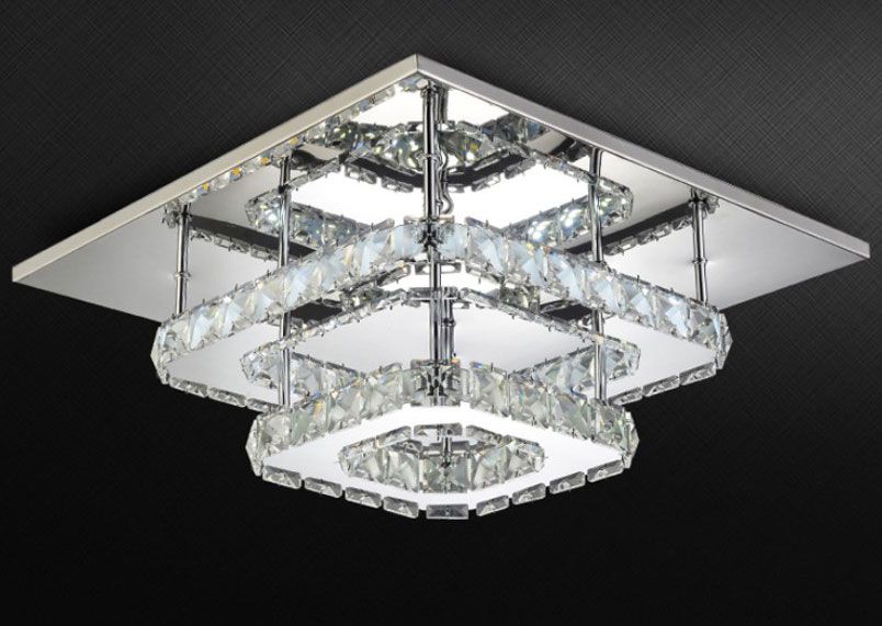 Plafoniera din cristal Plafond LED 24W Square APP409-C APP410-C Alb cald 3000K 4
