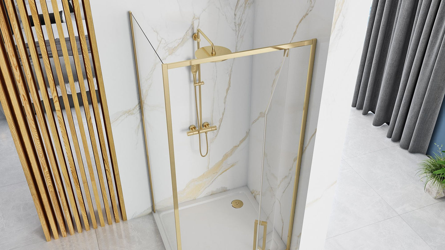 Cabina dus REA Rapid Swing Gold Usa:90 x Perete:90 5