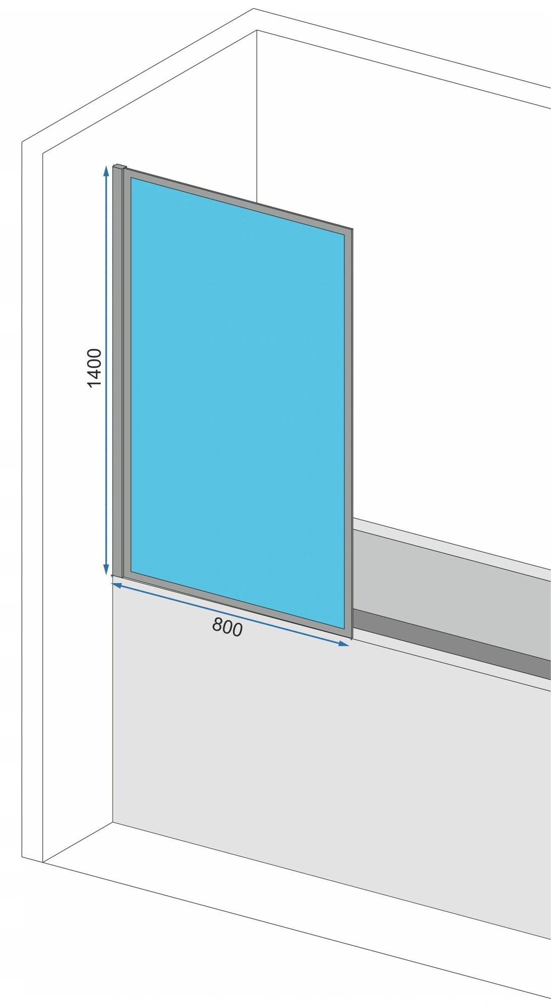 Paravan de baie Rea Elegant Gold Brush 80 7