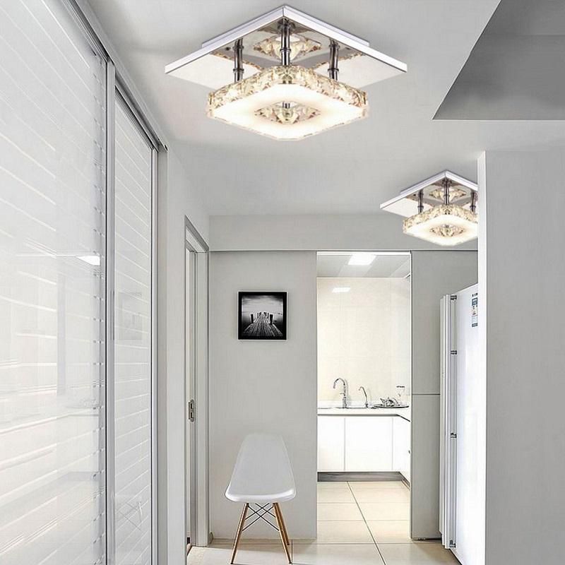 Lampă de tavan pătrată de cristal Plafond Glamour 8W APP405-C APP406-C Neutral 4000K 2