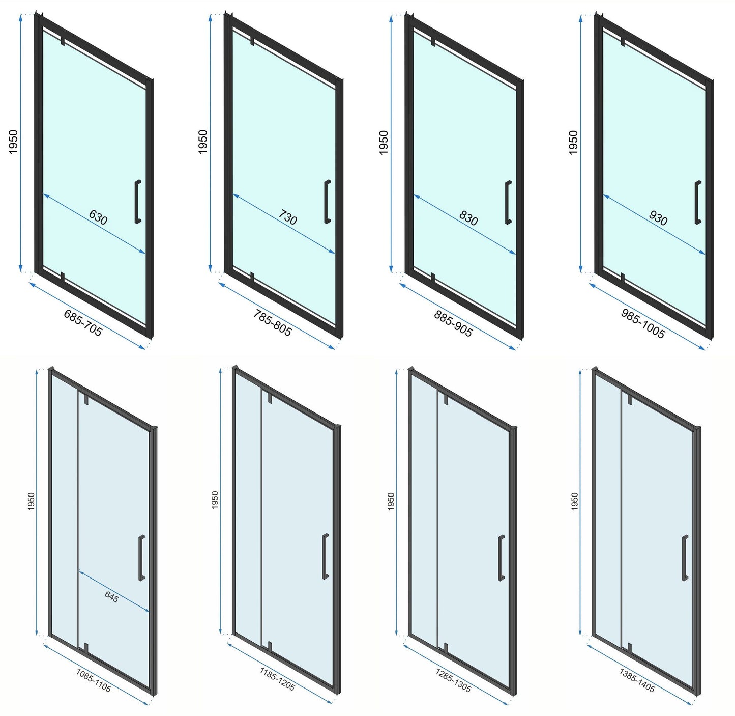 Cabina de dus De colt Rapid Swing Usa:80 x Perete:90 17