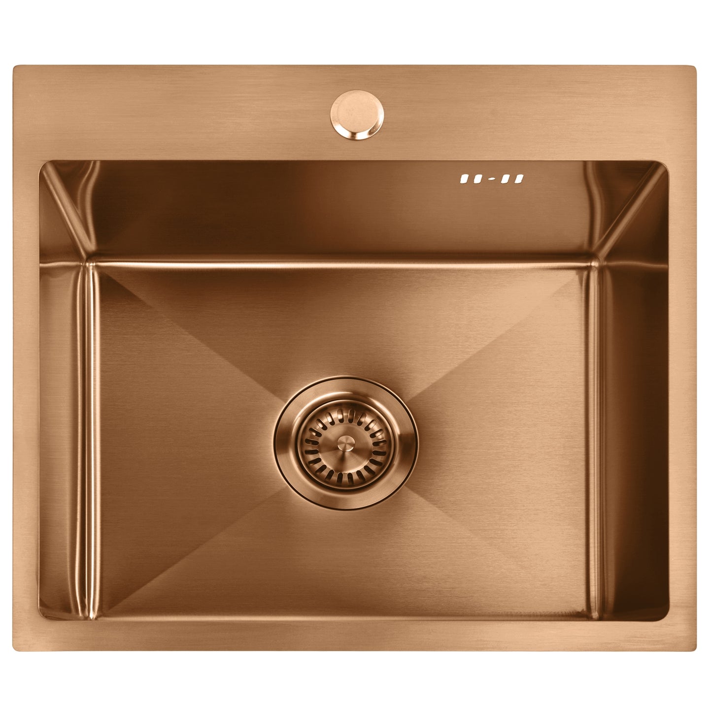 Chiuvetă inox Leo 50 BRUSH COPPER fără robinet de bucătărie 10