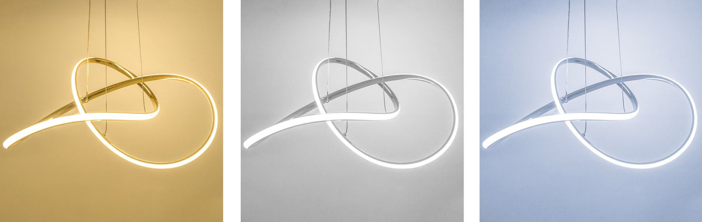Lampă de tavan Inel suspendat LED moderna + telecomandă APP393-CP Chrome 5