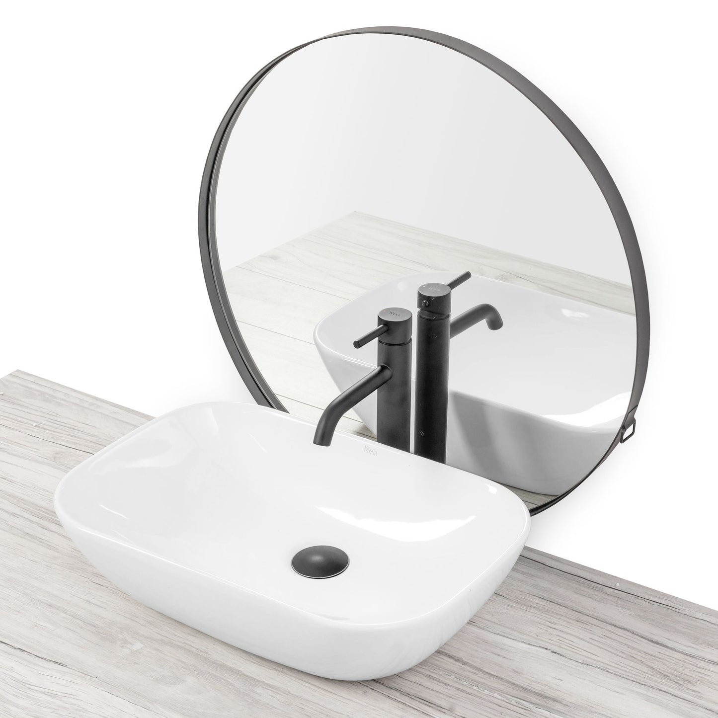 Lavoar pentru blat Rea Claudia 9447 alb 2