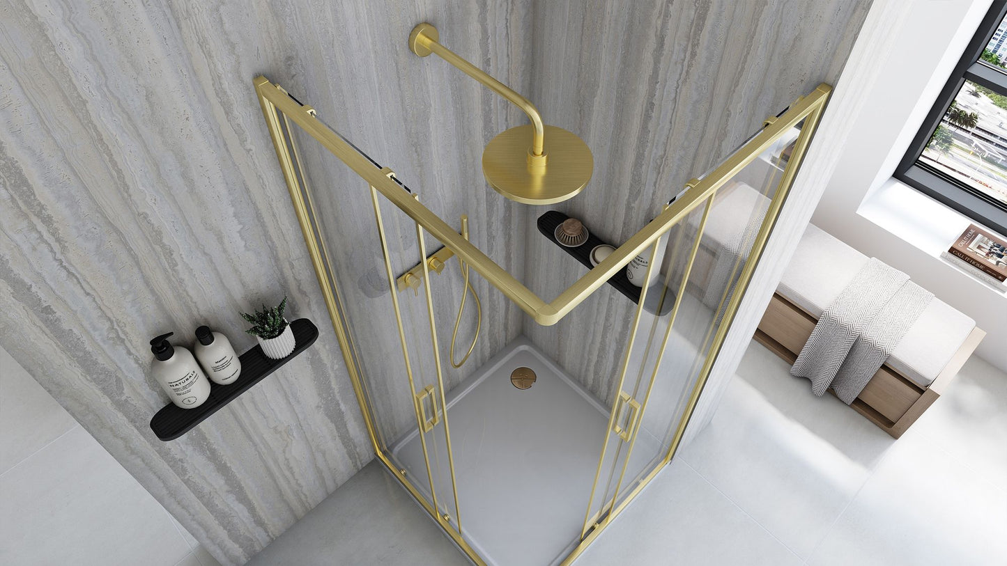 Cabina de dus Rea City 80x80 cm Gold Brush fara cadita 5