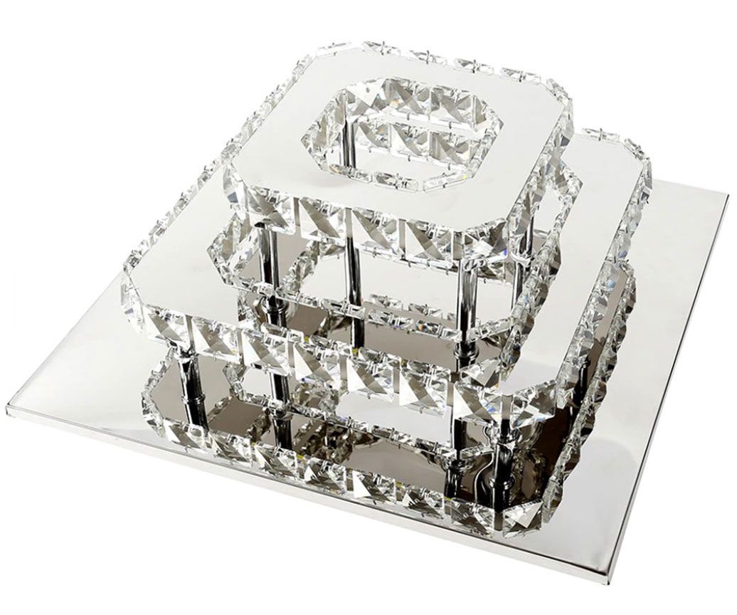 Plafoniera din cristal Plafond LED 24W Square APP409-C APP410-C Alb cald 3000K 5