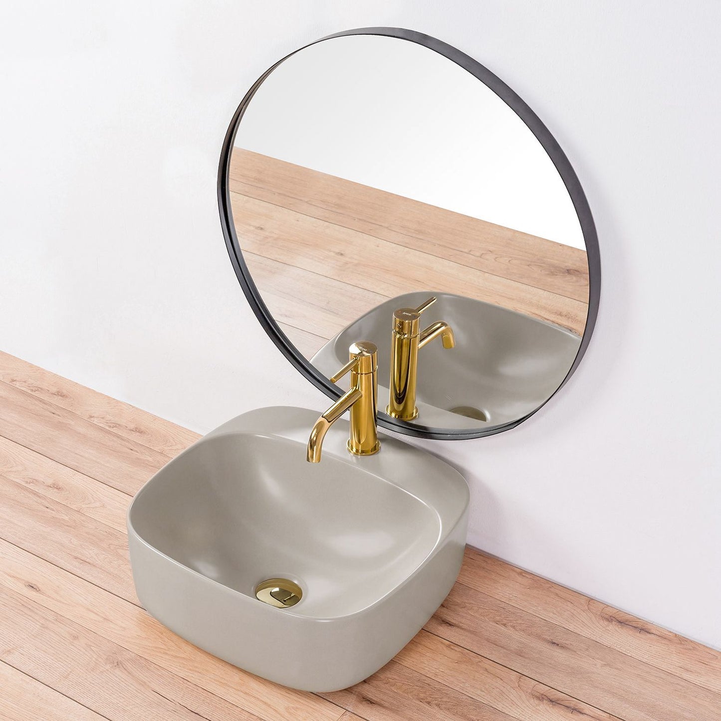 Lavoar pentru blat Rea Luiza 42 Grey MAT 3