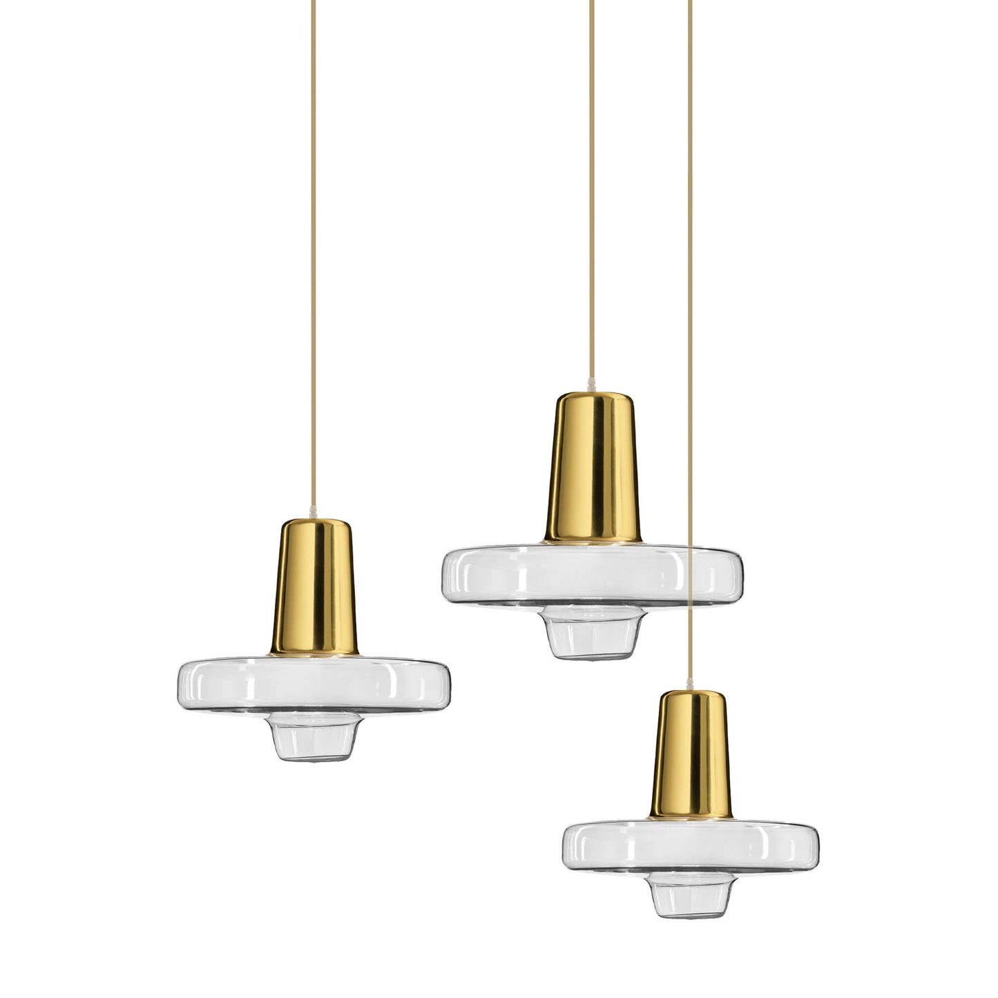 Lampă suspendată Metal Sticlă Aurie LED APP553-1CP 3