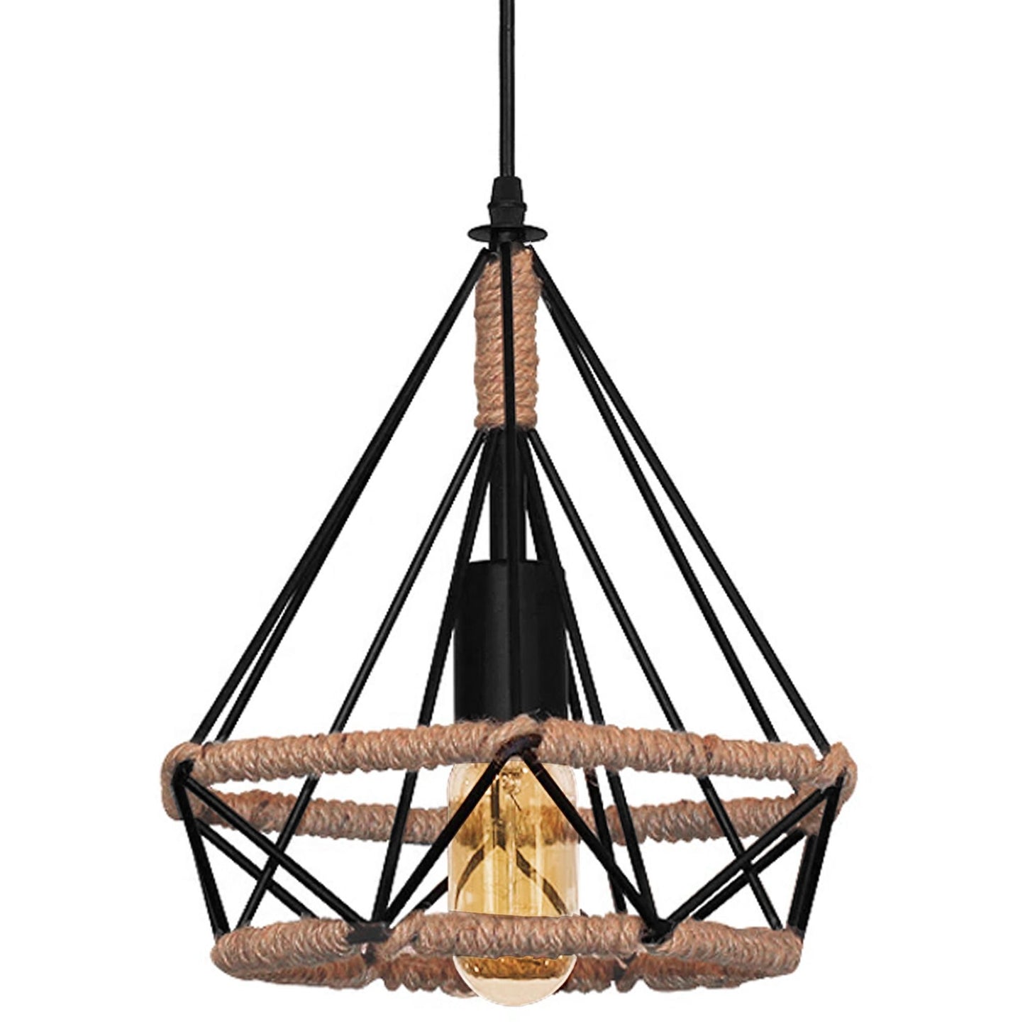 Lampă De Tavan, Geometrică, Suspendată, Stil Mansardă, Frânghie APP679-1CP 8