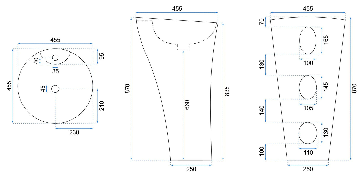 Lavoar ceramic Stativ AGNES 6