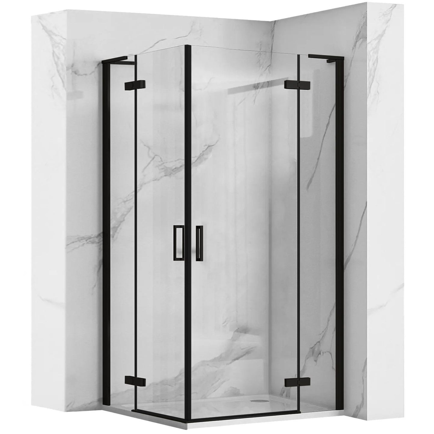 Cabina dus REA Hugo Double Black 90x90 1