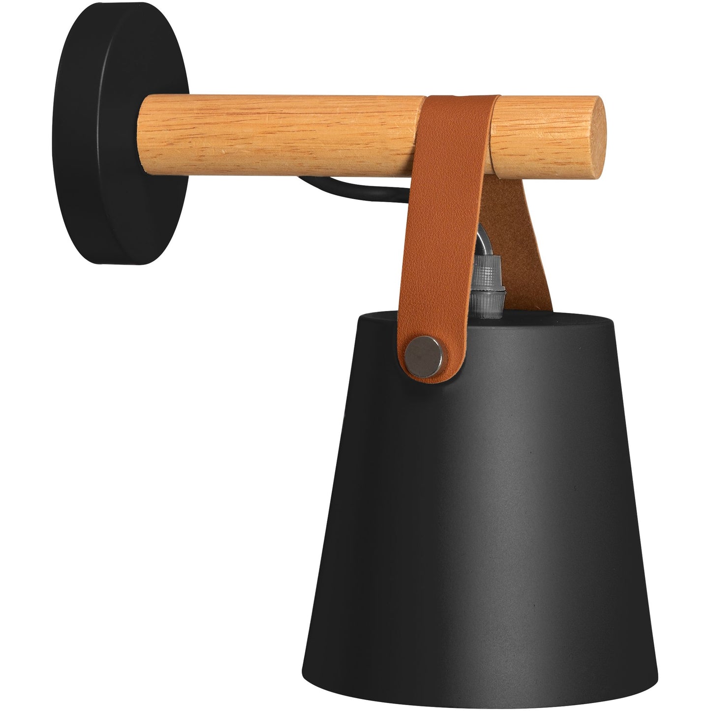 Lampă de perete din metal cu dungi negre APP466-1W Negru 1