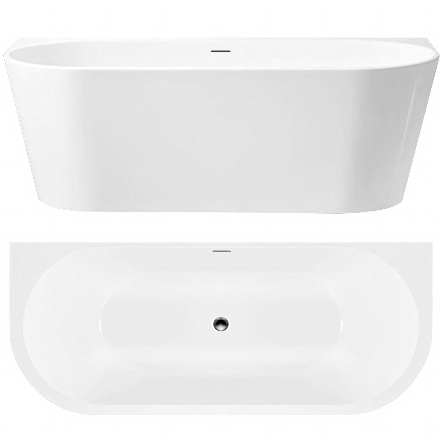 Cada Din Acril Freestanding CAPRI 170cm Capac Dop Negru 12