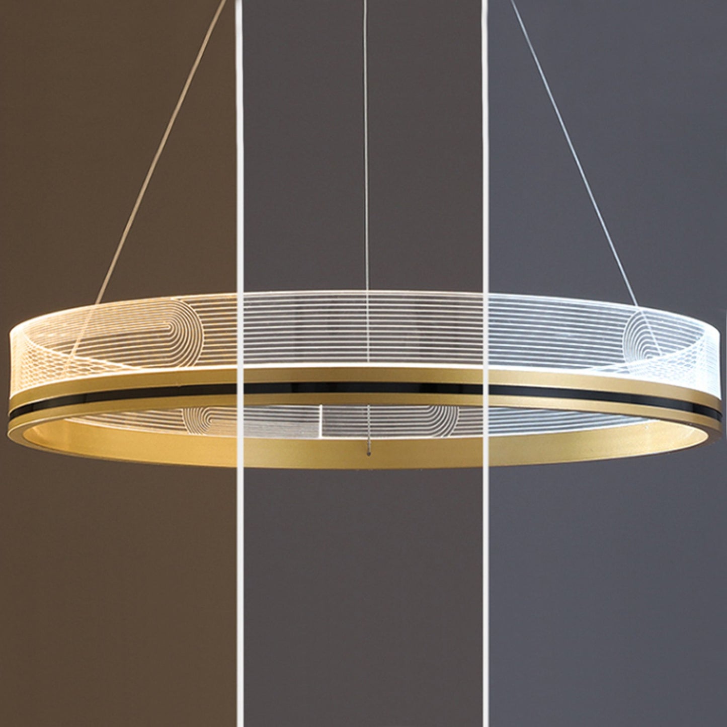 Lampă suspendată APP1190-CP Gold 60cm 4