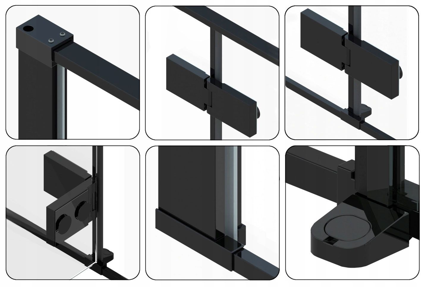 Usa pentru dus FARGO BLACK MAT 110 3
