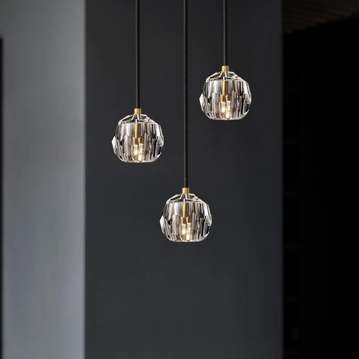Lampă de tavan din cristal neagra APP588-3CPR 7