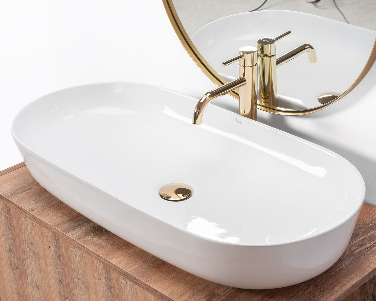 Lavoar pentru blat Rea CLEO 81 White 6