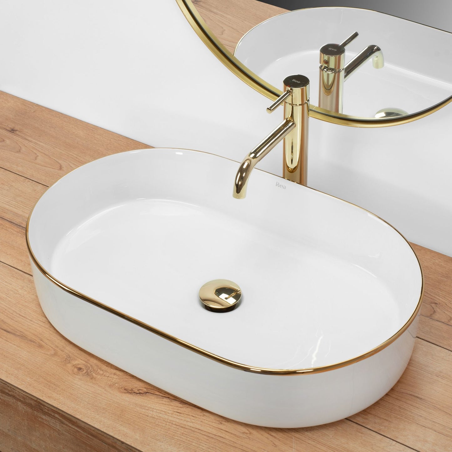 Lavoar pe blat Rea Nadia White Gold Edge 3