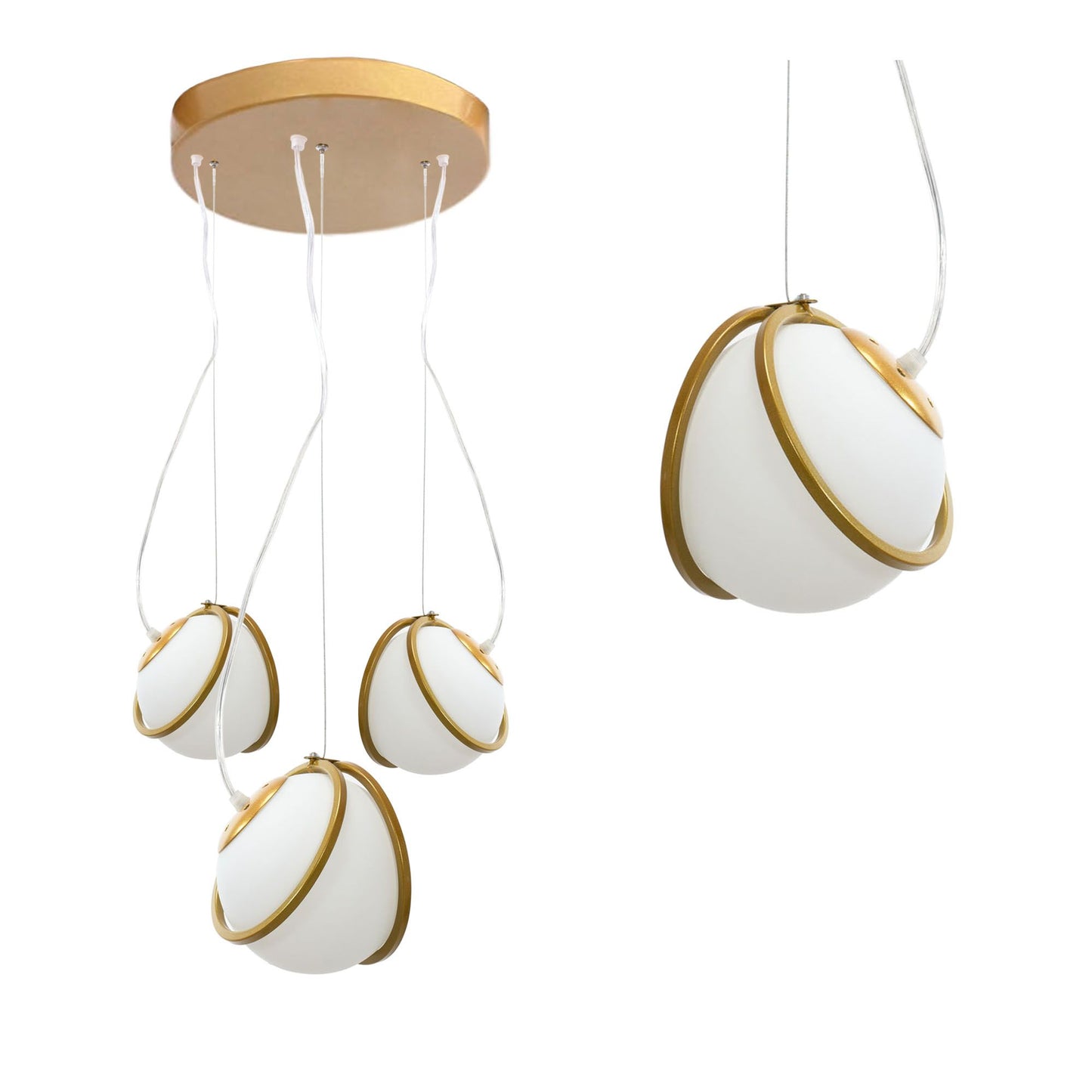 Lampa APP1090-3 CP GOLD WHITE 2