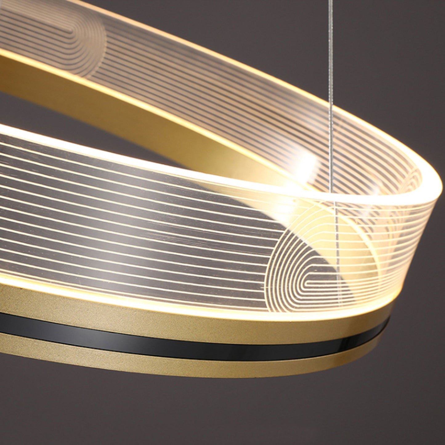 Lampă suspendată APP1190-CP Gold 60cm 9