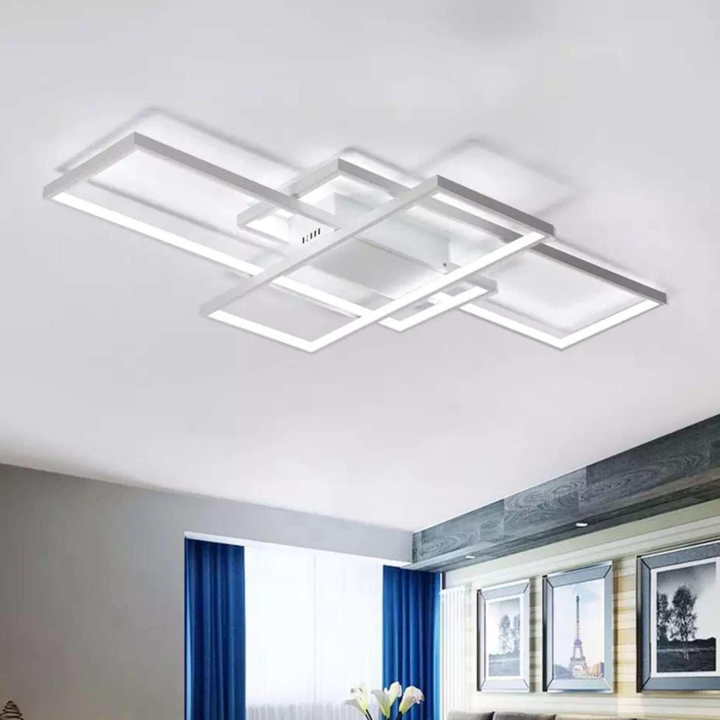 Plafoniera moderna LED + TELECOMANDA WHITE APP660 9