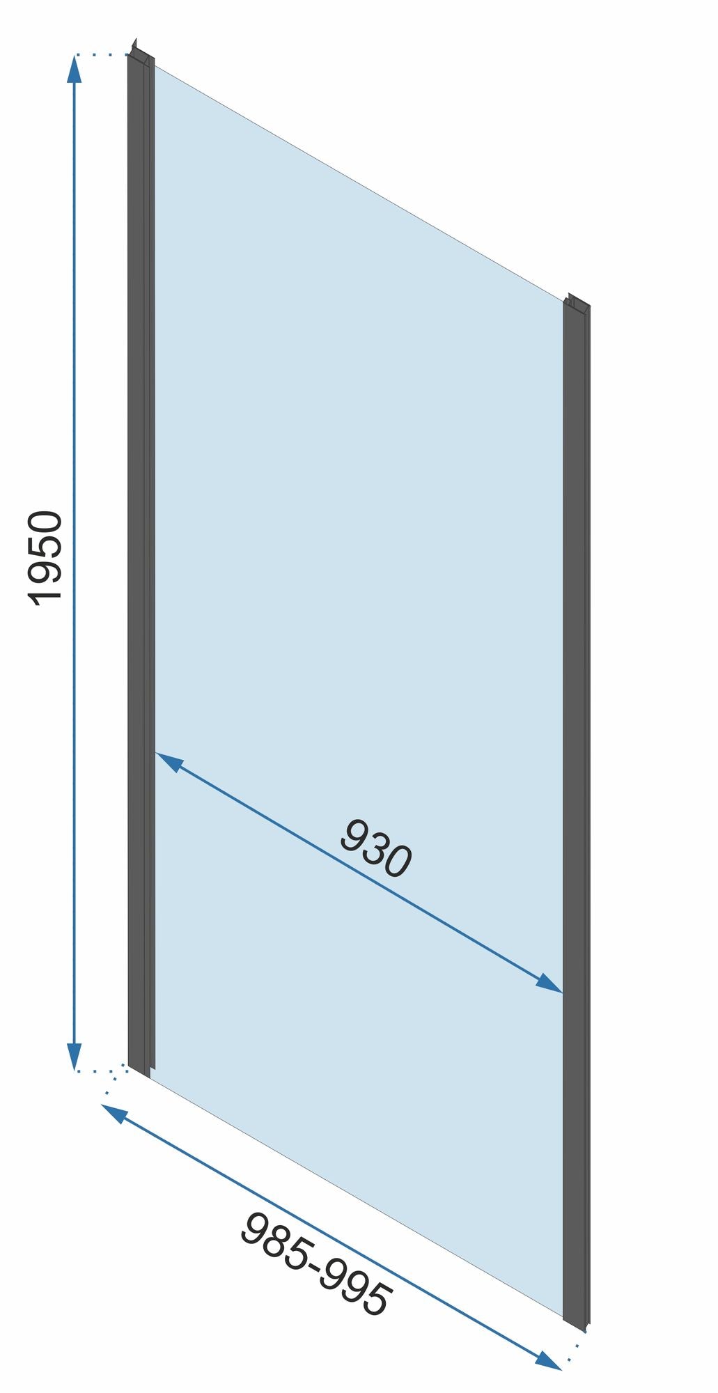 Cabina dus De colt Rapid Fold Usa:100 x Perete:80 11
