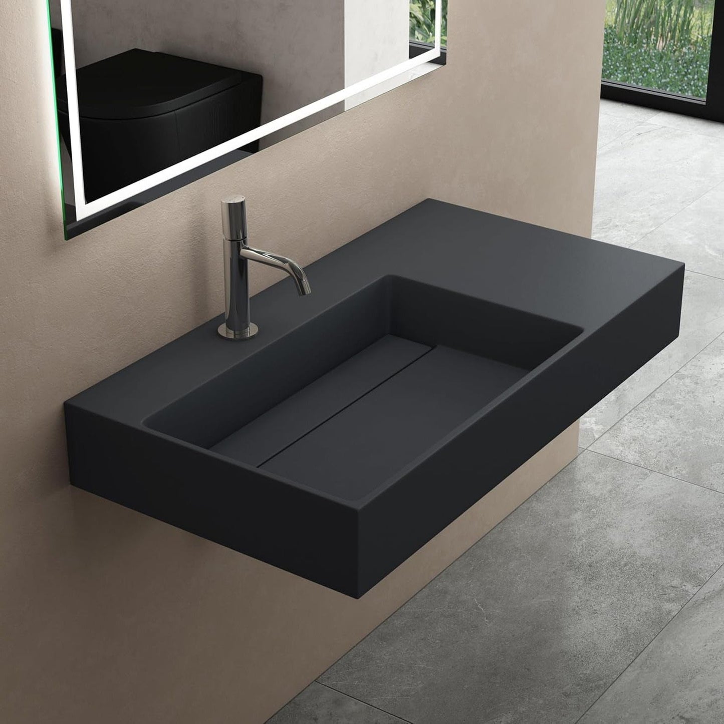 Lavoar pentru blat Archi 90 CM Grey MATT 2