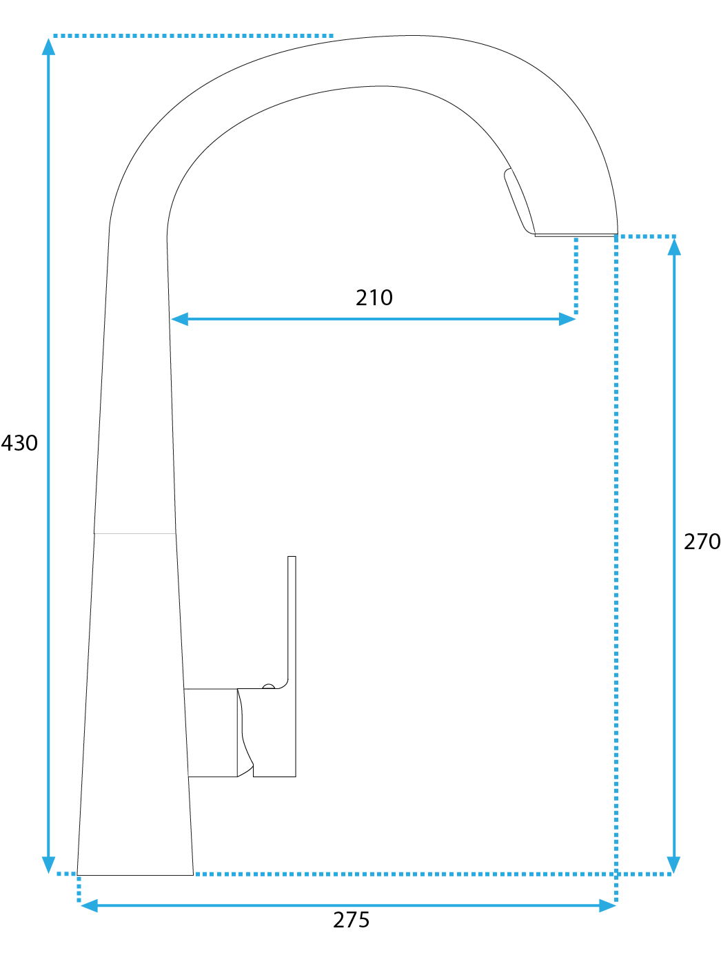Baterie de bucătărie REA Ross Black 9