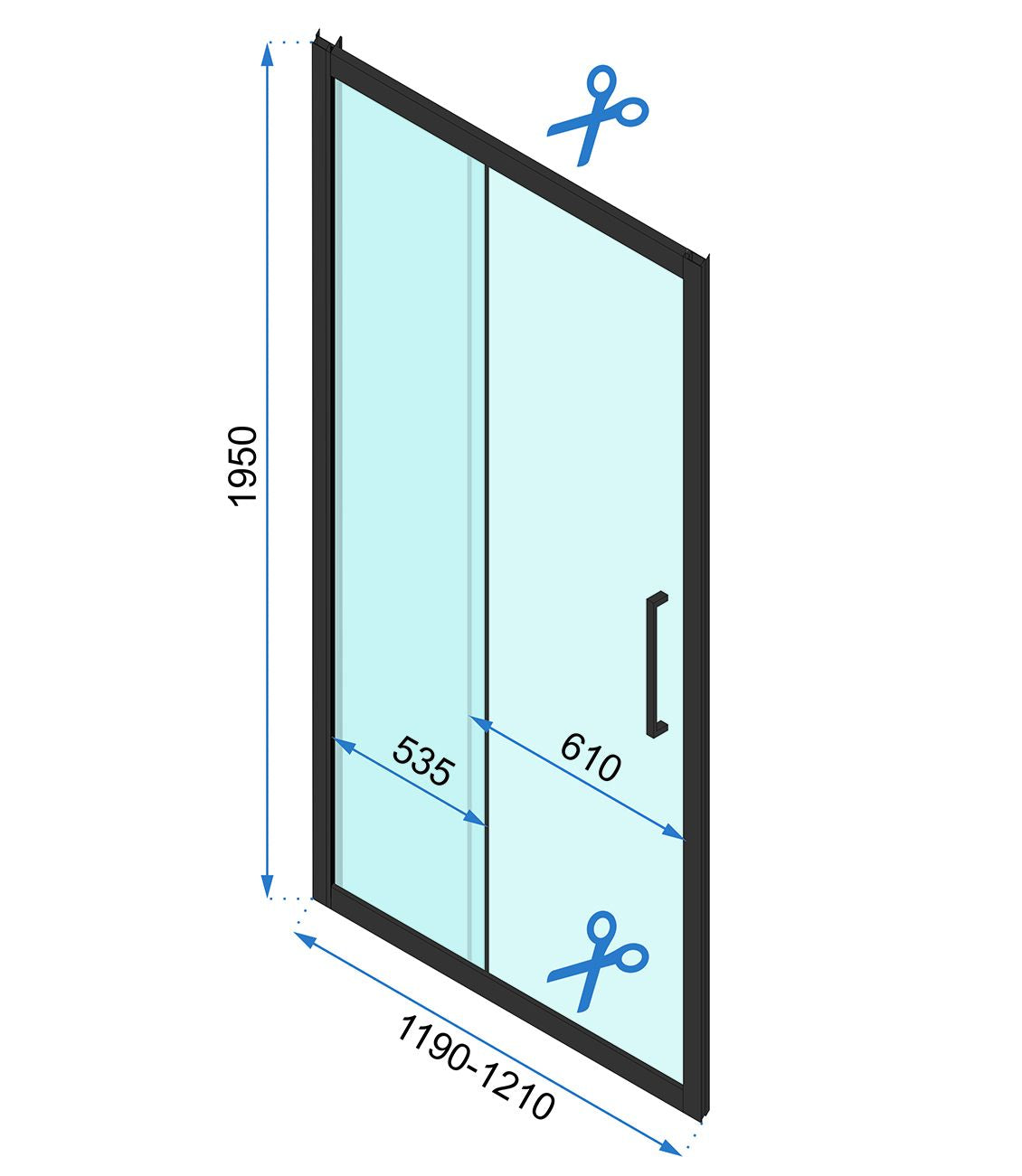 Cabina dus de colt Rapid Slide Usa: 110 Perete: 90 8