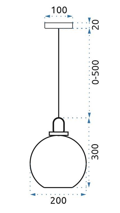 Lampă de tavan suspendată sticlă 20cm APP629-1CP 8