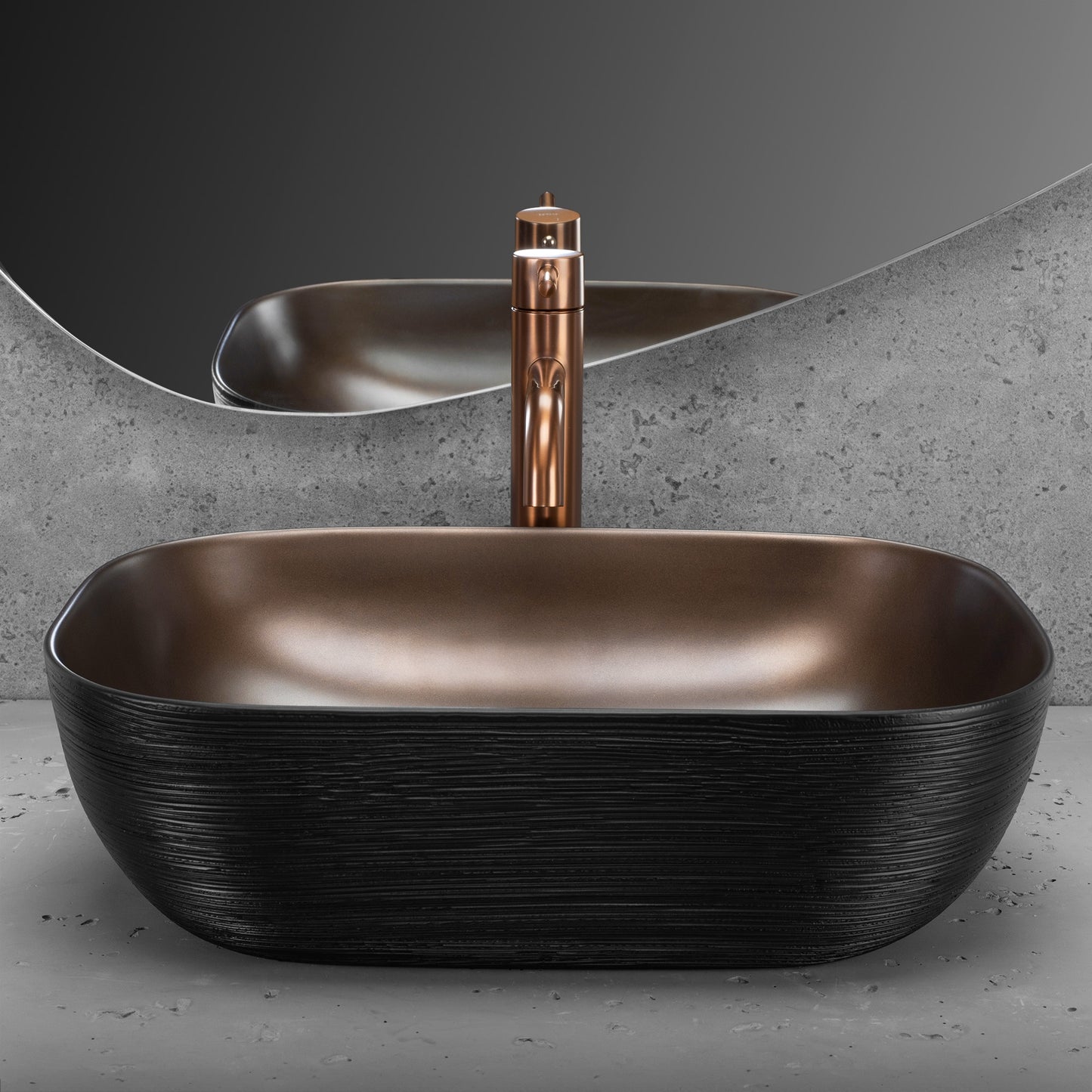 Lavoar Pe Blat Rea Belinda Copper Brush / Black 3