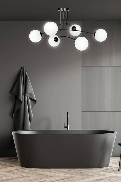 LAMPA WISZĄCA SUFITOWA CZARNY MAT APP1576-6C 4