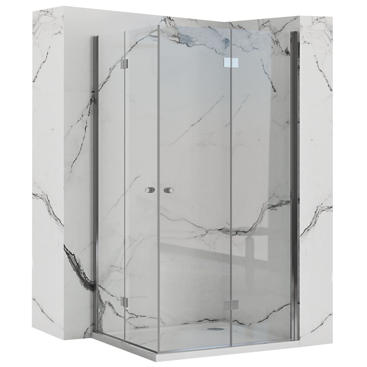Cabina de dus pliabil Rea Fold N2 80 x 80 cm 1
