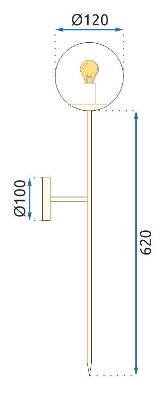 Lampa Gold 75cm APP580-1W 6