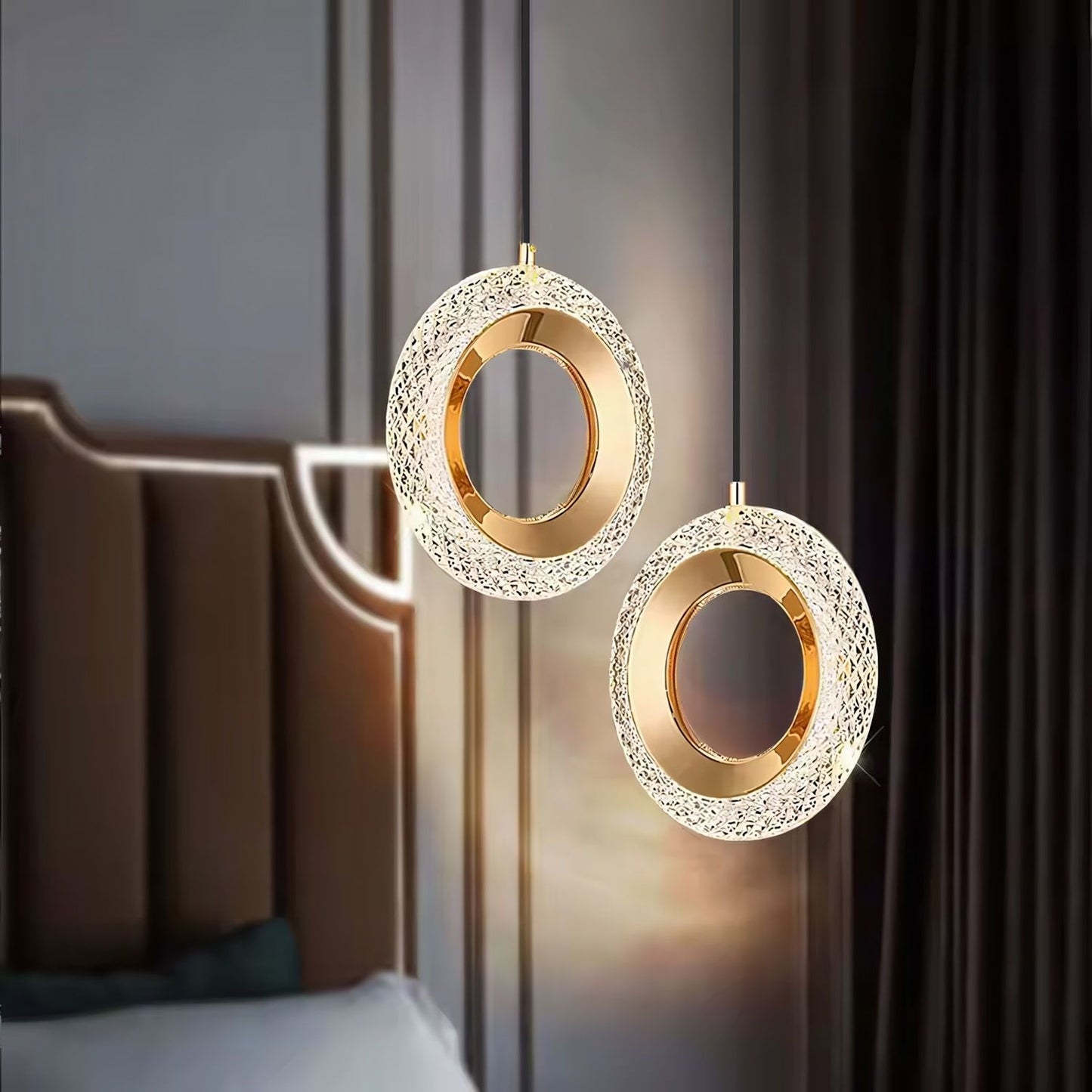 Lustră Cu Cristale Suspendată G119-1cp Gold 9