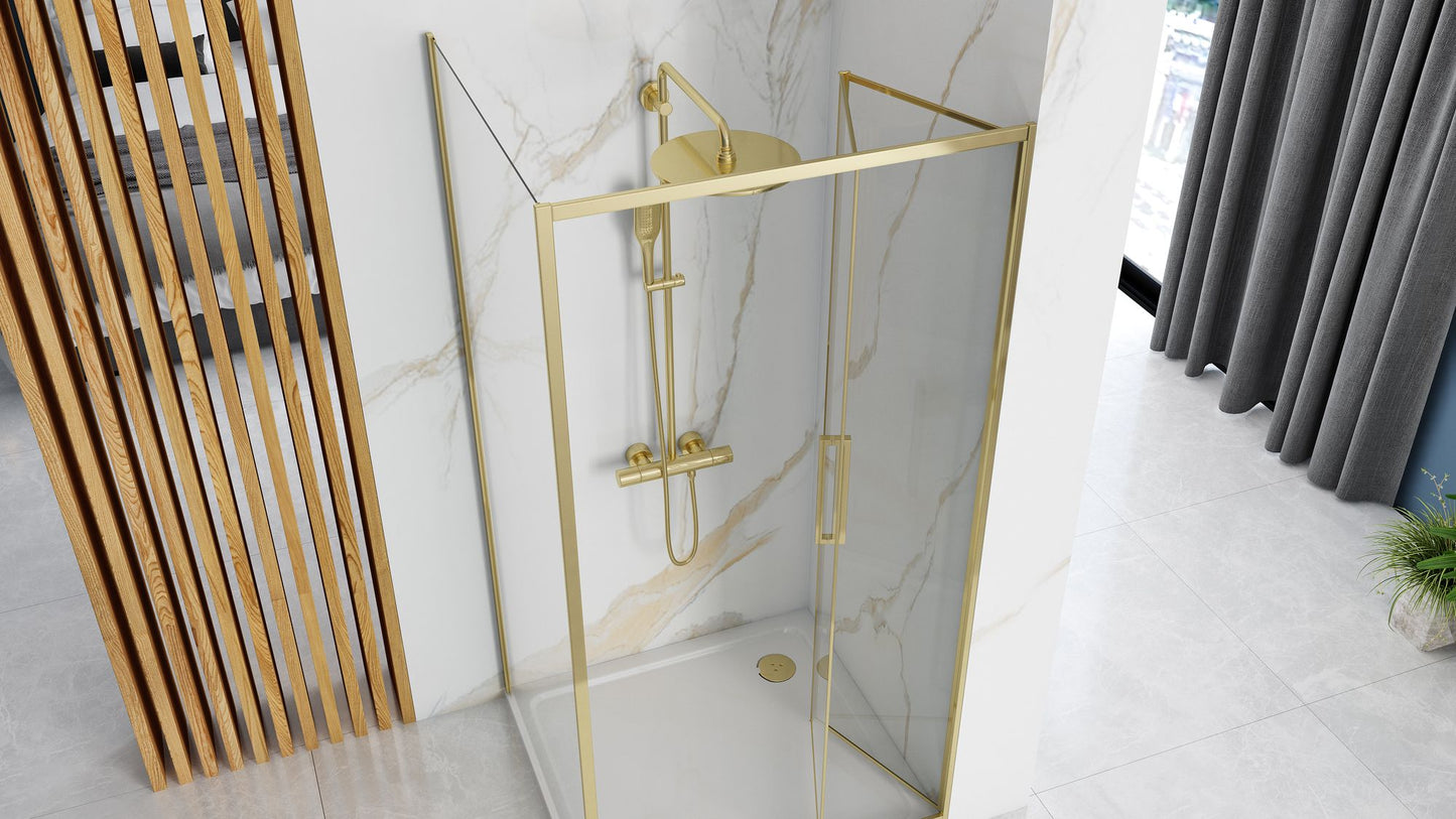 Cabina dus De colt Rapid Fold Gold Usa:100 x Perete:80 5