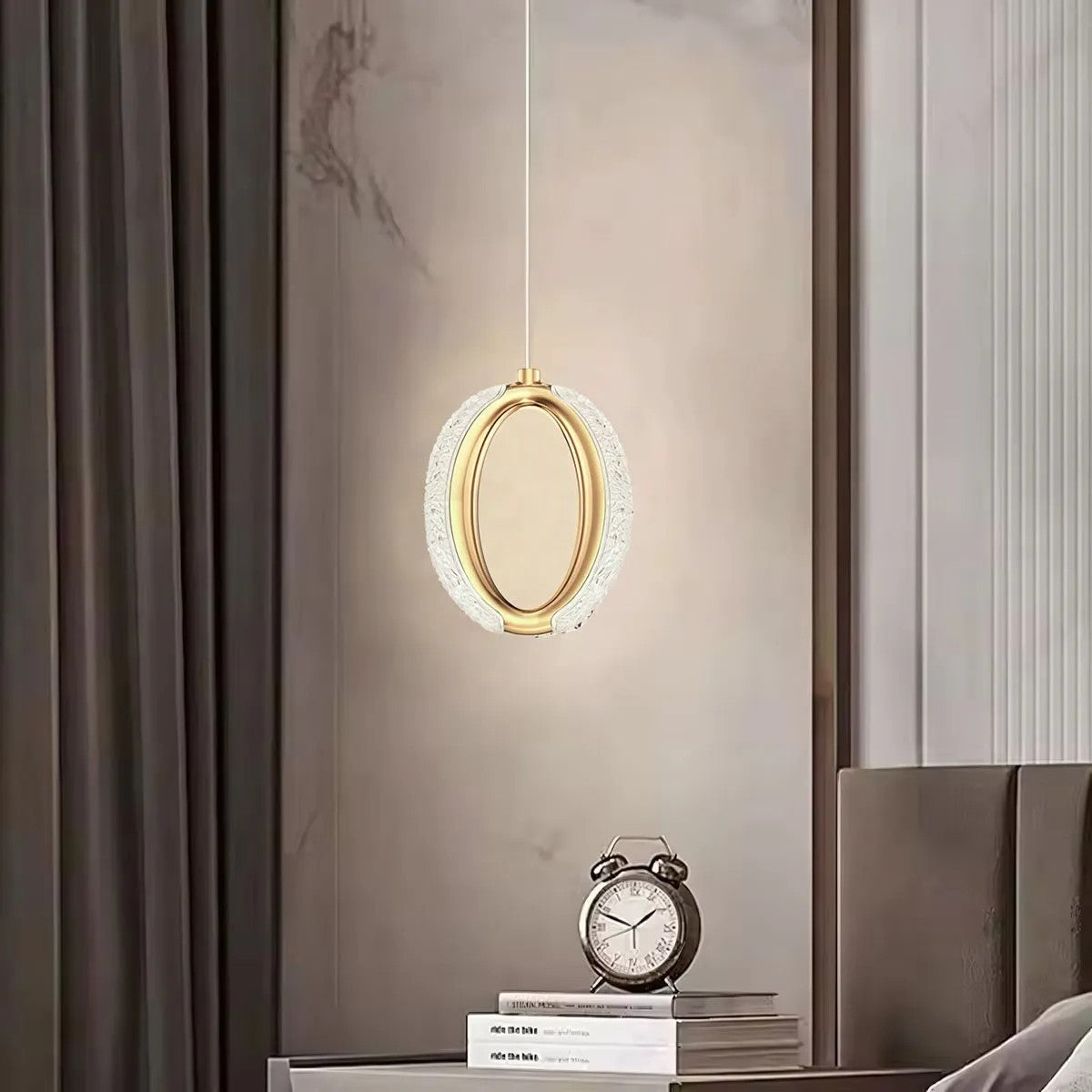 Lustră cu Cristale Suspendată LED G114-1CP Złota 7