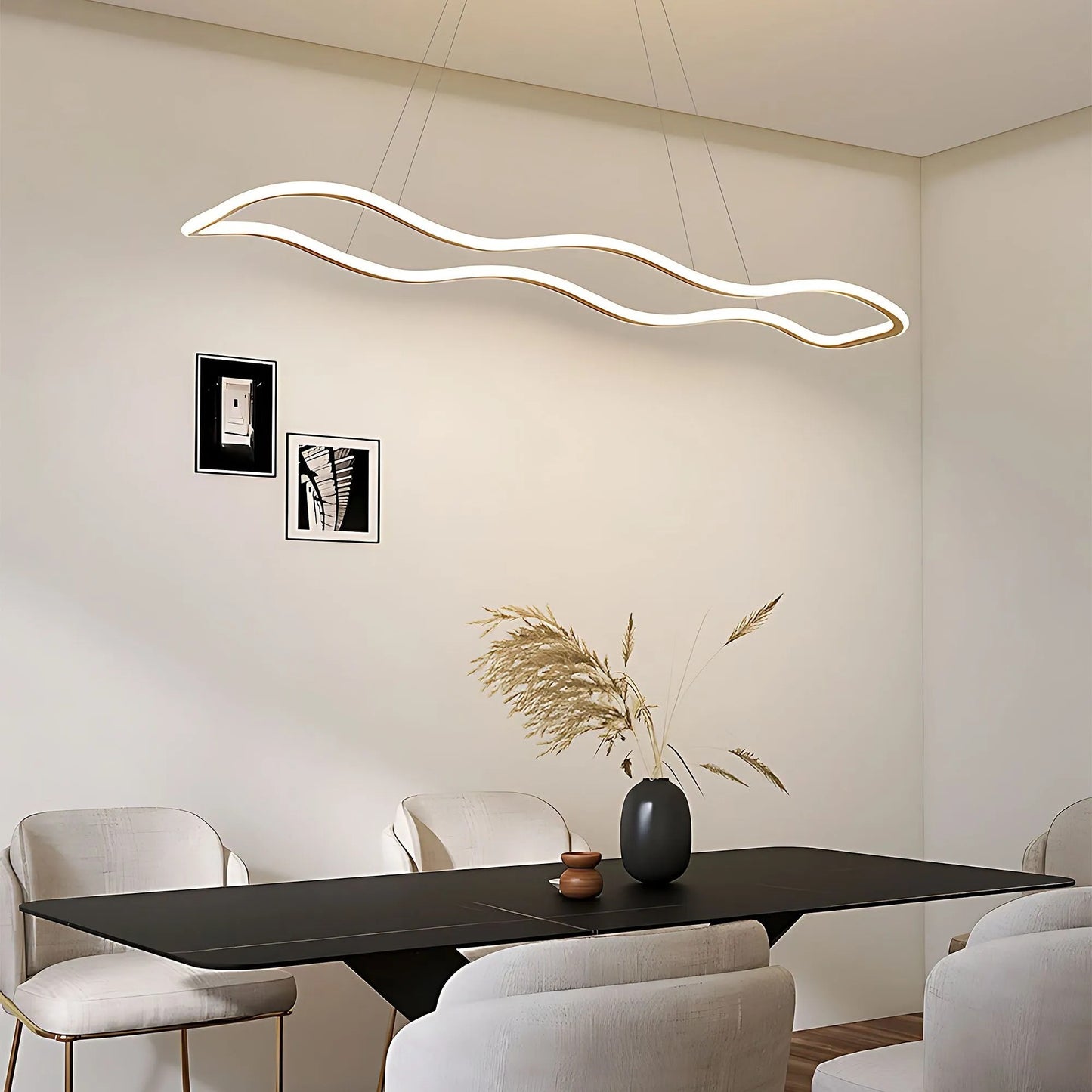 Lampă suspendată LED de tavan LHJ027-CP 100cm aurie 7