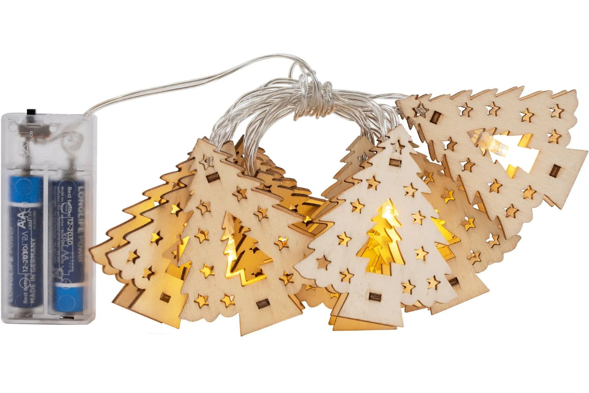 Ghirlanda Pentru Pom De Craciun LED Wooden Christams Tree CD009 7