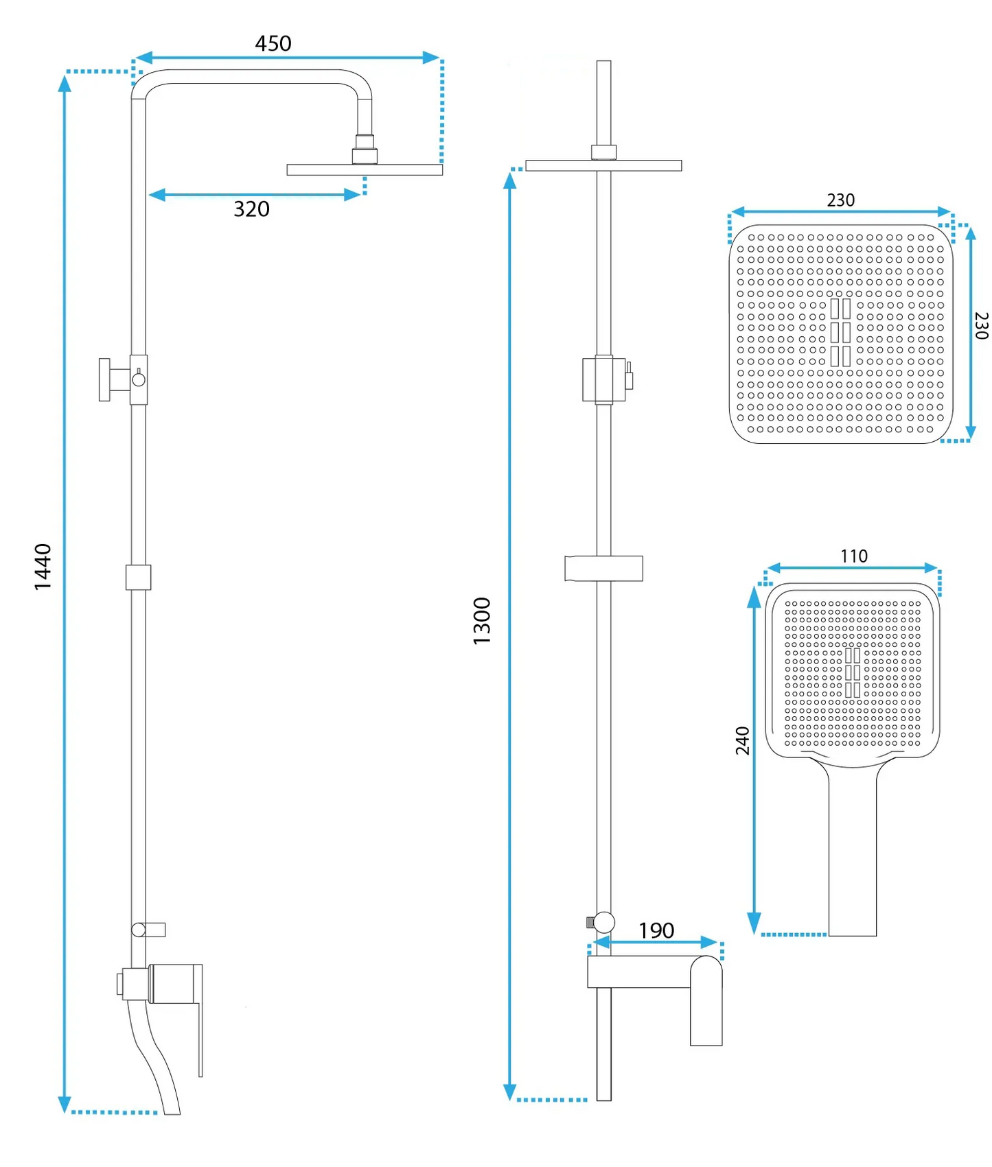 Set dus REA STORM ZŁOTY GOLD 6