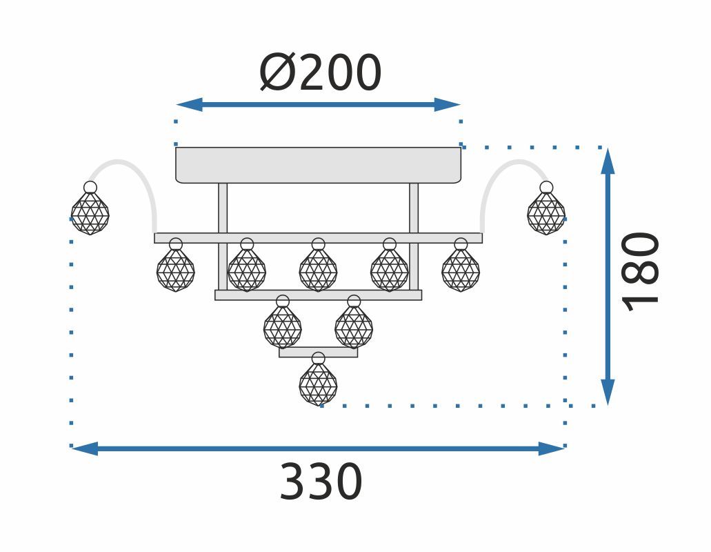 LAMPĂ DE CRISTAL APP783-3C 10