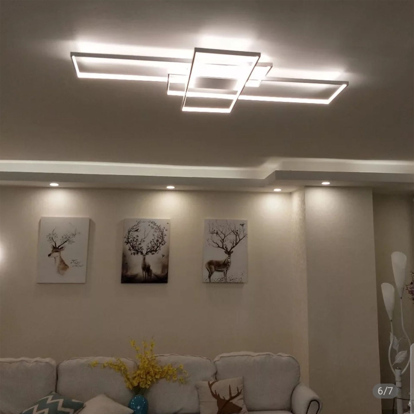 Plafoniera moderna LED + TELECOMANDA WHITE APP660 12